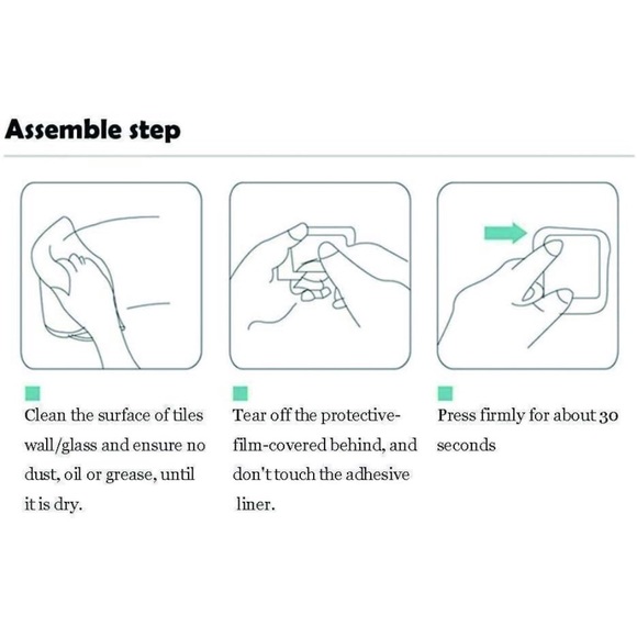 Adhesive Hooks Hangers Wall Heavy Duty Set 4 - Picture 7 of 7